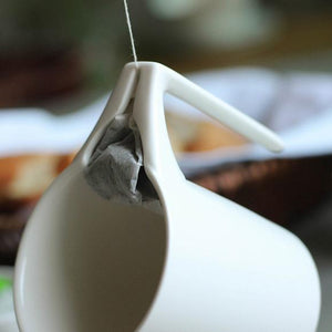 Creative Ceramic Mug with Tea Bag Holder