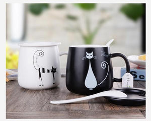 Lazy Cat Ceramic Tea Cup