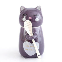 LOVELY CARTOON CAT CERAMIC MUGS + SPOON